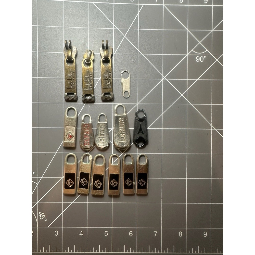 Vintage HOOKLESS New York Zipper Sliders Pulls Lot Antique 1920s-30s + Extras